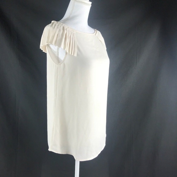 Banana Republic Size S Blouse Pleated Sleeveless - Picture 3 of 7